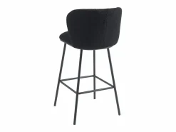 Conjunto de 2 taburetes de bar de felpa y metal - - SENORASE^Vente-unique Clearance