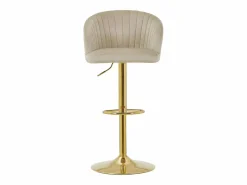 Conjunto de 2 taburetes de bar de terciopelo y metal - Altura regulable - - DORALIZ^Vente-unique New