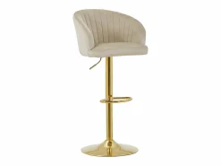 Conjunto de 2 taburetes de bar de terciopelo y metal - Altura regulable - - DORALIZ^Vente-unique New