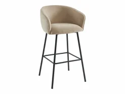 Conjunto de 2 taburetes de tela y metal negro - - LAZONI by Pascal Morabito^Vente-unique Discount