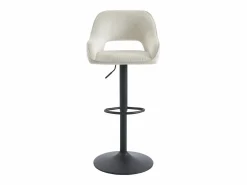 Conjunto de 2 taburetes de bar de pana y metal - Altura ajustable - - ZINEA^Vente-unique Outlet