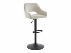 Conjunto de 2 taburetes de bar de pana y metal - Altura ajustable - - ZINEA^Vente-unique Outlet