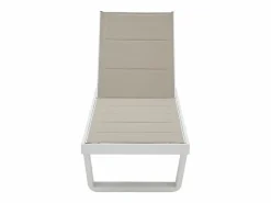 Conjunto de 2 tumbonas de aluminio y textilene - y blanco - NABUNA de^MYLIA Clearance