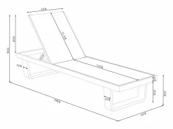 Conjunto de 2 tumbonas de aluminio y textilene - y blanco - NABUNA de^MYLIA Clearance