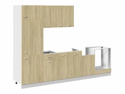 vidaxl Conjunto de armarios de cocina "Lyon" de 7 piezas de madera de ingeniería de roble Sonoma Color natural claro Hot
