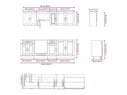 vidaxl Cocina Completa|Conjunto de armarios de cocina "Porto" de 8 piezas de madera de ingeniería de roble Sonoma