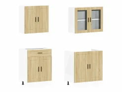 vidaxl Conjunto de armarios de cocina de 4 piezas 