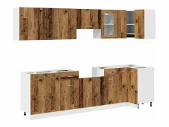vidaxl Cocina Completa|Conjunto de armarios de cocina de 11 piezas "Lyon" de madera de ingeniería de madera vieja
