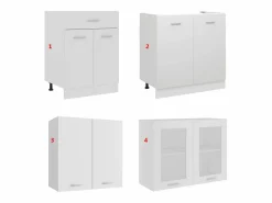 vidaxl Cocina Completa|Conjunto de armarios de cocina de 4 piezas 