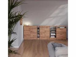 Vicco Conjunto de armarios para techo inclinado roble dorado 120x46x81.6 rion Color natural oscuro Outlet