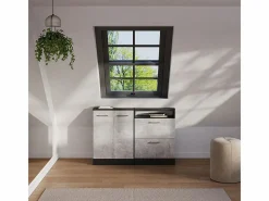 Vicco Conjunto de armarios para techo inclinado hormigón/antracita 120x46x81.6 rion Gris claro