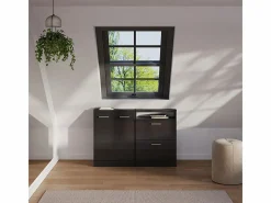 Vicco Conjunto de armarios para techo inclinado antracita brillo intenso/antracita 120x46x81.6 rion Gris antracita