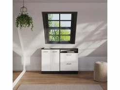 Vicco Conjunto de armarios para techo inclinado brillo/antracita 120x46x81.6 rion Blanco Online