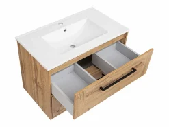 Conjunto de baño 80 cm Vivien Roble Wotan Armario con espejo^ Best