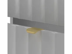 Conjunto de baño 140 cm Armario con encimera Estantería Frentes ranurados Arcos Blanco Sale