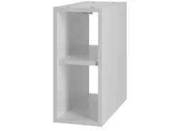 Conjunto de baño 140 cm Armario con encimera Estantería Frentes ranurados Arcos Blanco Sale