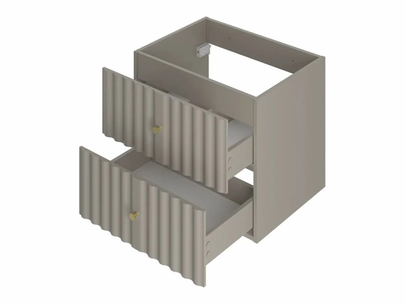 Mueble De Lavabo|Conjunto de baño de cachemira 80 cm Armario con encimera y estantería Frentes ranurados Aqua