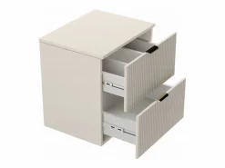 Conjunto de baño de cachemira 60 cm Armario Encimera Columna Frentes ranurados Beige Hot