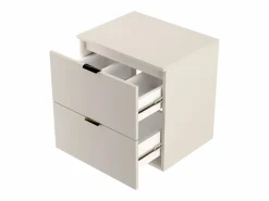 Conjunto de baño de cachemira de 80 cm. Armario con encimera y estantería Orio. Beige Outlet