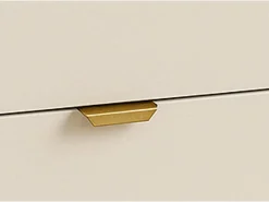 Conjunto de baño de cachemira de 80 cm. Armario con encimera y estantería Orio. Beige Outlet