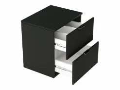 Conjunto de baño 100 cm Armario Estantería Encimera Columna Frentes ranurados Negro Online