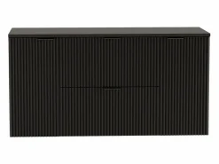 Conjunto De Baño|Conjunto de baño 120 cm Armario Encimera Columna Frentes ranurados