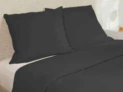 Palacio Ropa De Cama|Juego De Sábanas|Conjunto de cama de satén 108 hilos/ cm² - Funda 240 x 260 cm + 2 fundas de almohada 63 x 63 cm - Gris - TALORA