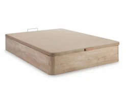 Palacio Conjunto Colchón Y Somier|Conjunto de canapé abatible de 140 x 190 cm natural claro + colchón híbrido de muelles ensacados - MARQUIS