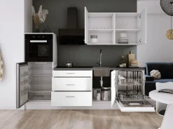 Cocina Completa|Conjunto de cocina: Mate, dimensiones: largo: 250 cm, alto: 220 cm, fondo: 60 cm
