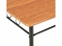 vidaxl Conjunto de comedor 7 piezas MDF y acero marrón Color natural claro Discount