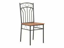 vidaxl Conjunto de comedor 7 piezas MDF y acero marrón Color natural claro Discount