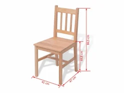 vidaxl Conjunto de comedor 7 piezas madera de pino Color natural claro Hot