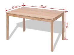 vidaxl Conjunto de comedor 7 piezas madera de pino Color natural claro Hot