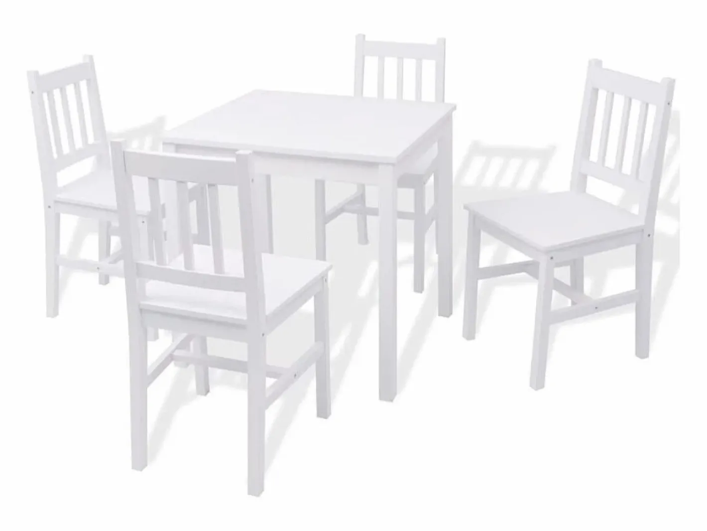 vidaxl Mesa Alta|Conjunto de comedor 5 piezas madera de pino