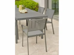 Dcb Garden Comedores De Jardín|Conjunto de comedor de 6 plazas en aluminio
