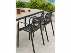 Conjunto de comedor de jardín 4 plazas de aluminio^Dcb Garden Outlet