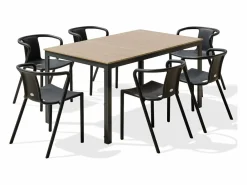 Dcb Garden Comedores De Jardín|Conjunto de comedor de jardín 6 plazas de aluminio