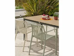 Dcb Garden Conjunto de comedor de jardín 4 plazas de aluminio Gris antracita