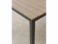 Dcb Garden Conjunto de comedor de jardín 4 plazas de aluminio Gris antracita