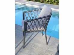 Paris Garden Conjunto de comedor de jardín 6 plazas de aluminio Gris antracita Sale