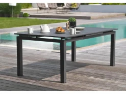 Conjunto de comedor de jardín 6 plazas de aluminio^Dcb Garden New