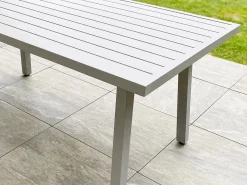 Dcb Garden Conjunto de comedor de jardín 9 plazas de aluminio Gris Hot