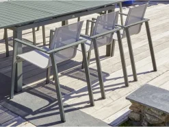 Conjunto de comedor de jardín 6 plazas de aluminio^Dcb Garden Clearance