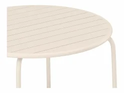 Conjunto de comedor jardín de metal - una mesa de D.110cm y 4 sillas apilables - MIRMANDE^MYLIA New