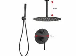 Conjunto de ducha empotrada techo monomando SLIGO mate Ø 25cm^MIRLO New