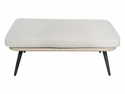 Concept-Usine Conjunto de exterior Jane - Sillón colgante de efecto ratán y reposapiés de gran tamaño con cojín Beige Sale