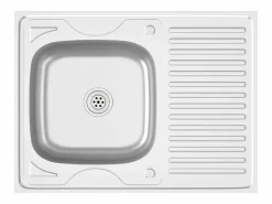 Conjunto de fregadero y escurridor de cocina plata 800x600x155 mm acero inoxidable Plateado Clearance