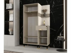 Abiks Möbel Armario De Entrada|Conjunto de guardarropa Palermo 6 200/116/46 (Kashmir/Poso 100)