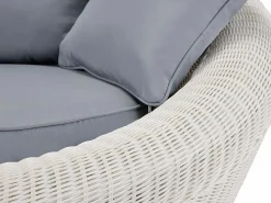 MYLIA Conjunto de jardin de resina trenzada - - WHITEHEAVEN Marfil New