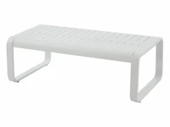MYLIA Salones De Jardín|Conjunto de jardín de aluminio: 1 sofá de 3 plazas, 2 sillones y 1 mesa de centro - con cojines beige - LOMIA de